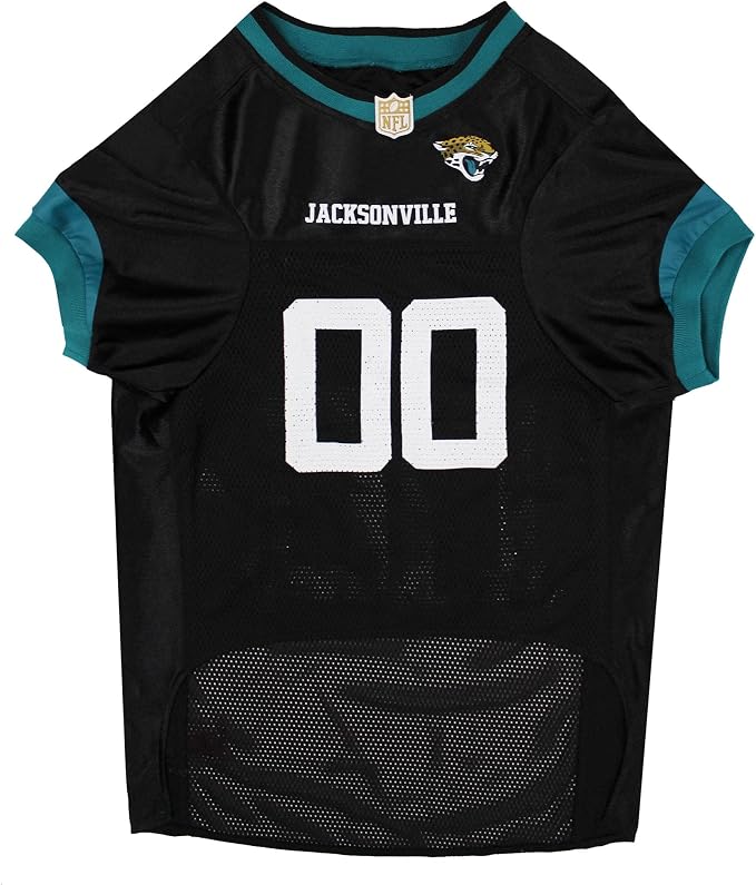 Pets First NFL Jacksonville Jaguars Dog Jersey, Size Medium, Football Shirt Costume for Pet, Dog Sports T-Shirt, NFL Team Clothing for Cats, Licensed Pet Apparel Available in 7 Sizes and 32 Teams