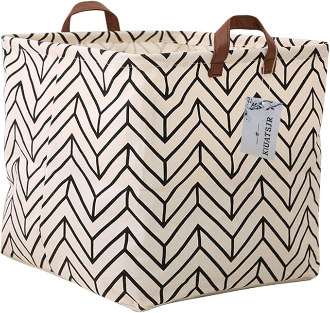 Square Storage Basket Fabric Organizer Bin for Toys,Books,Clothes,Gifts,Pets-Perfect for Home,Office,Nursery,Dorm,Shelf, Gift Baskets(Geometric)