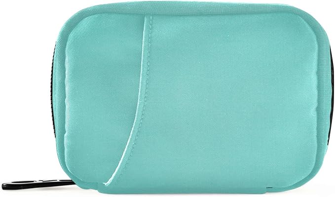 Travel Pill Case 7 Day Pill Organizer Turquoise Pill Case Portable Weekly Pill Box Bag Container Vitamin Supplement Holder with Zipper for Family Business