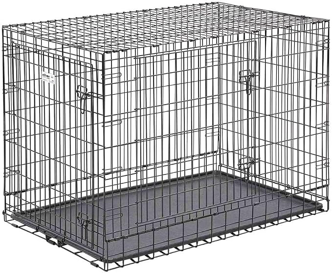Midwest Homes for Pets Ultima Pro Heavy-Duty 48-Inch Dog Crate, Ultra-Strong Steel Double Door Pet Cage for Extra-Large Breeds, Accessories Included