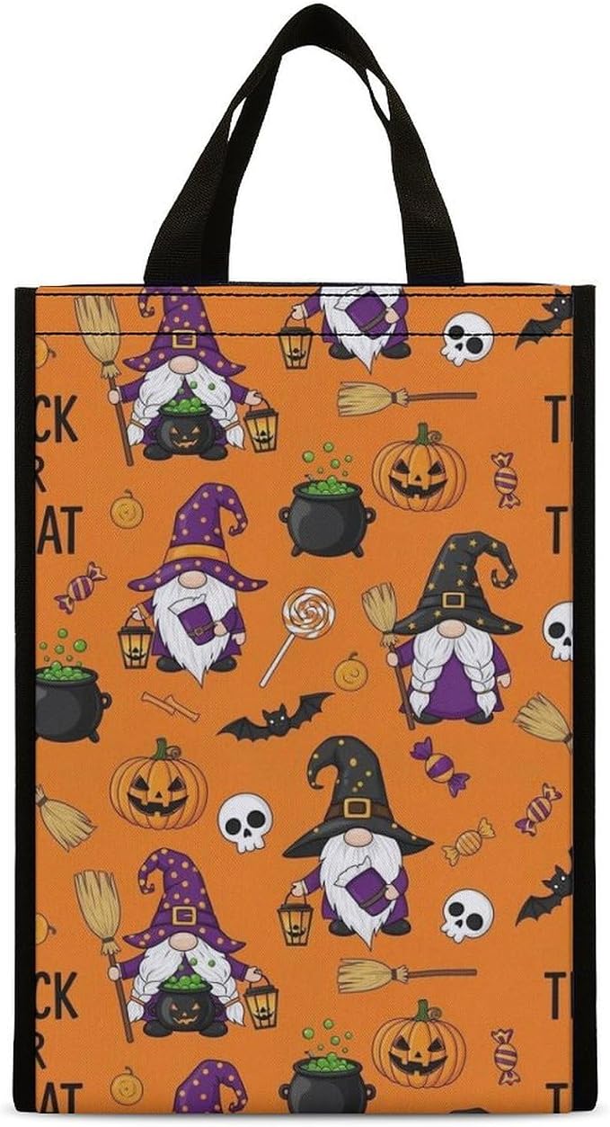Reusable Insulated Lunch Bag Portable Thermal Lunch Box Compatible with Halloween Funny Witches Gnome Cute Cartoon Picnic Cooler Organizer Totes Food Containers Bag
