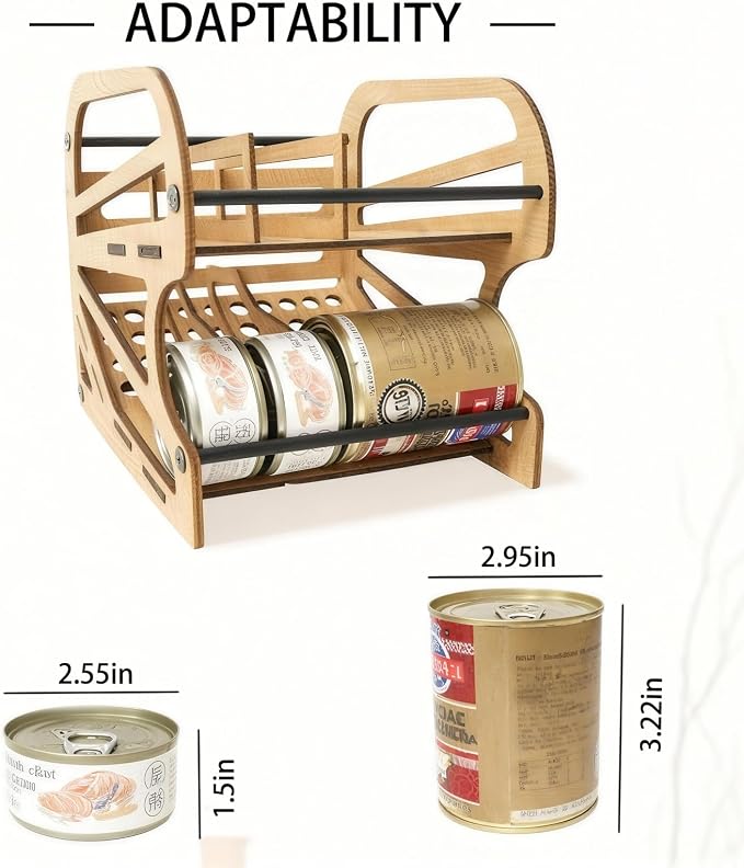 OYEFLY Cat Food Can Organizer (Wood)