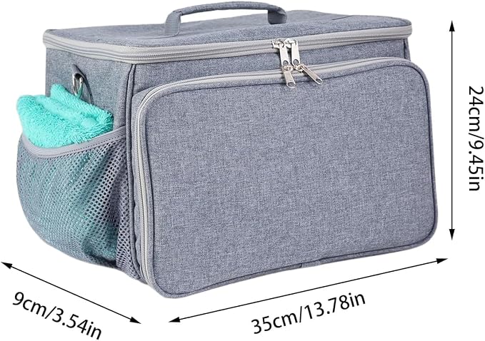 Home Storage Pet Grooming Gear Bag,Reinforced Carry Pouch, Multi Compartment Storage Solution, Mobile Cleaning Tool Organizer, Portable Utility Tote,Spacious Protective C