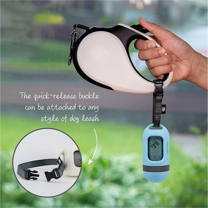 SVD.PET Dog Poop Bag Dispenser, Waste Bag Retractable, Columbia Blue | Portable Poop Bag Holder, Fits Any Dog Leash, Leak-Proof Bag Starter Roll Included, Dog Walking & Travel Accessory