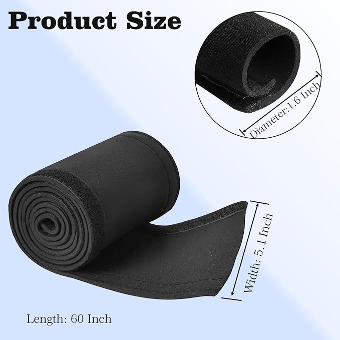 Trolling Motor Cable Sleeve, 60" Made of Black Neoprene Trolling Motor Sleeve, Great for Cover Cables and Extension Cords and Outboard Motor Sleeve Organizer Cable Management and Protector