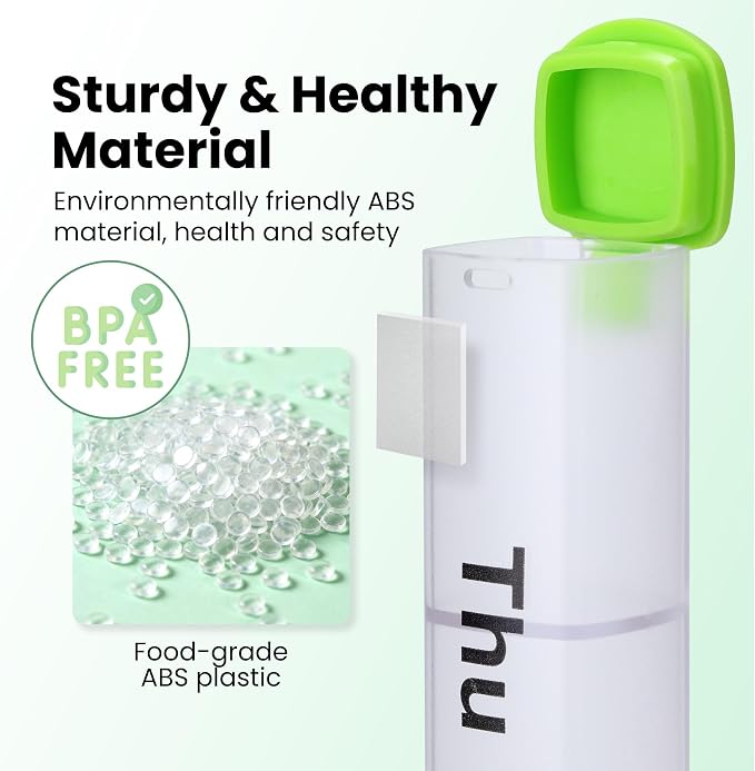 CAidRE 28 Day Pill Box, Clear Extra Large Vitamin Dispenser AM PM | 4 Week Transparent Medication Organizer, Moisture Proof Travel Pods Twice Daily, Instantly Track Your Supplements