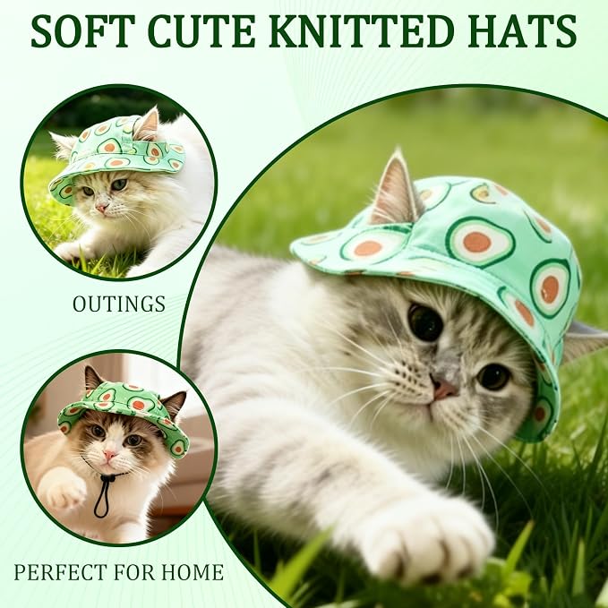 Cat Hats for Cats Only, Cat Sun Hat Sphynx Hat with Ear Hole Kitten Headwear Sun Sombrero Caps Summer Cat Cowboy Hats, Pet Chihuahua Sunscreen Baseball Outdoor Climbing Cap