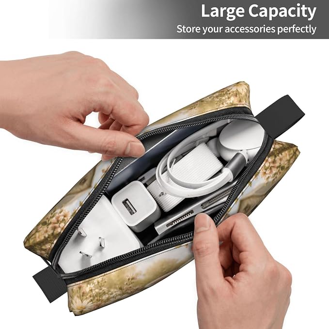 Baby Lamb Makeup Bag for Women | Small Travel Cosmetic Pouch with Zipper, Compact Makeup Organizer Bag for Purse, Toiletries, Skincare & Daily Essentials