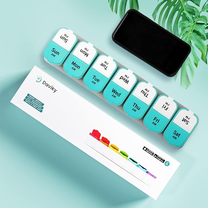 Large Weekly Pill Organizer 2 Times a Day for Vitamin, Medicine, Supplement | extra large capacity; large size; good quality; detachability; durability; easy to open and close; easy to use; practical