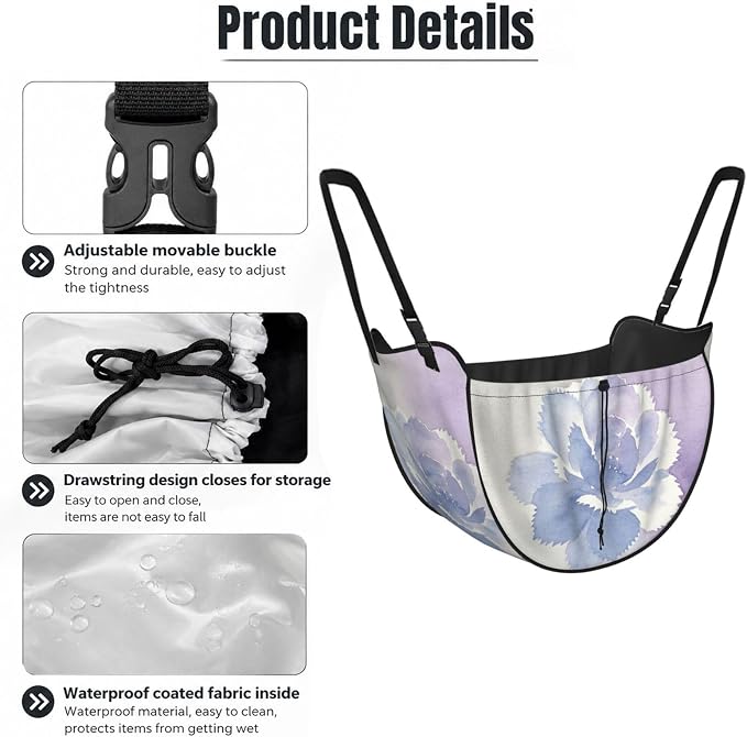 Flower Shadow Wash Car Seat Organizer-Backseat Storage Bag for Travel | Waterproof Durable. Holds Snacks Gear Essentials. Fits Most Cars.