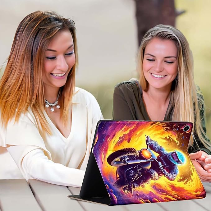 for Samsung Galaxy Tab A 8.0 2017(SM-T380/T385) Tablet Case,Premium Leather Folio Stand Auto Wake/Sleep,Multiple Viewing Stand,Motorcycle Dirt Bike
