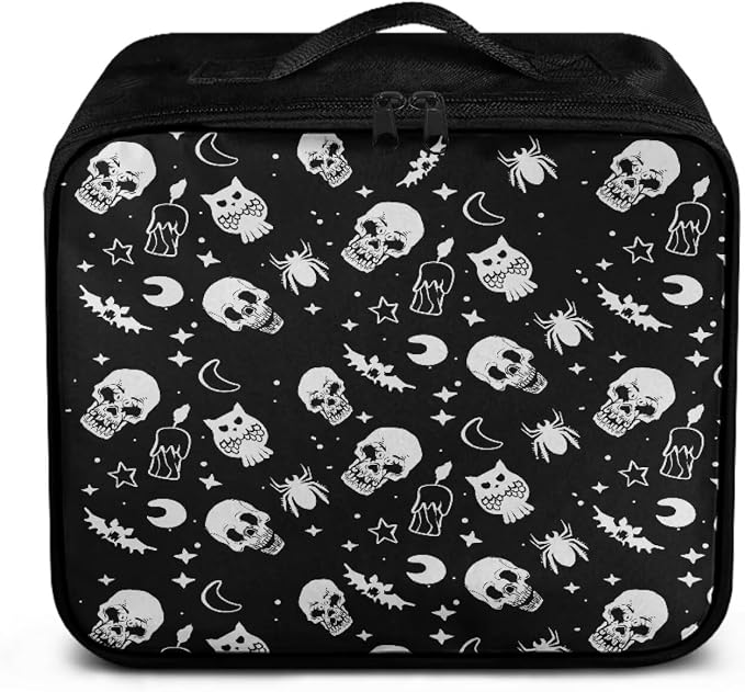 Rnyleeg Skull First Aid Kit Bag Empty for Men Emergency Medical Trauma Bag Compact Lightweight First Aid Bag for Home Car Camping Hiking