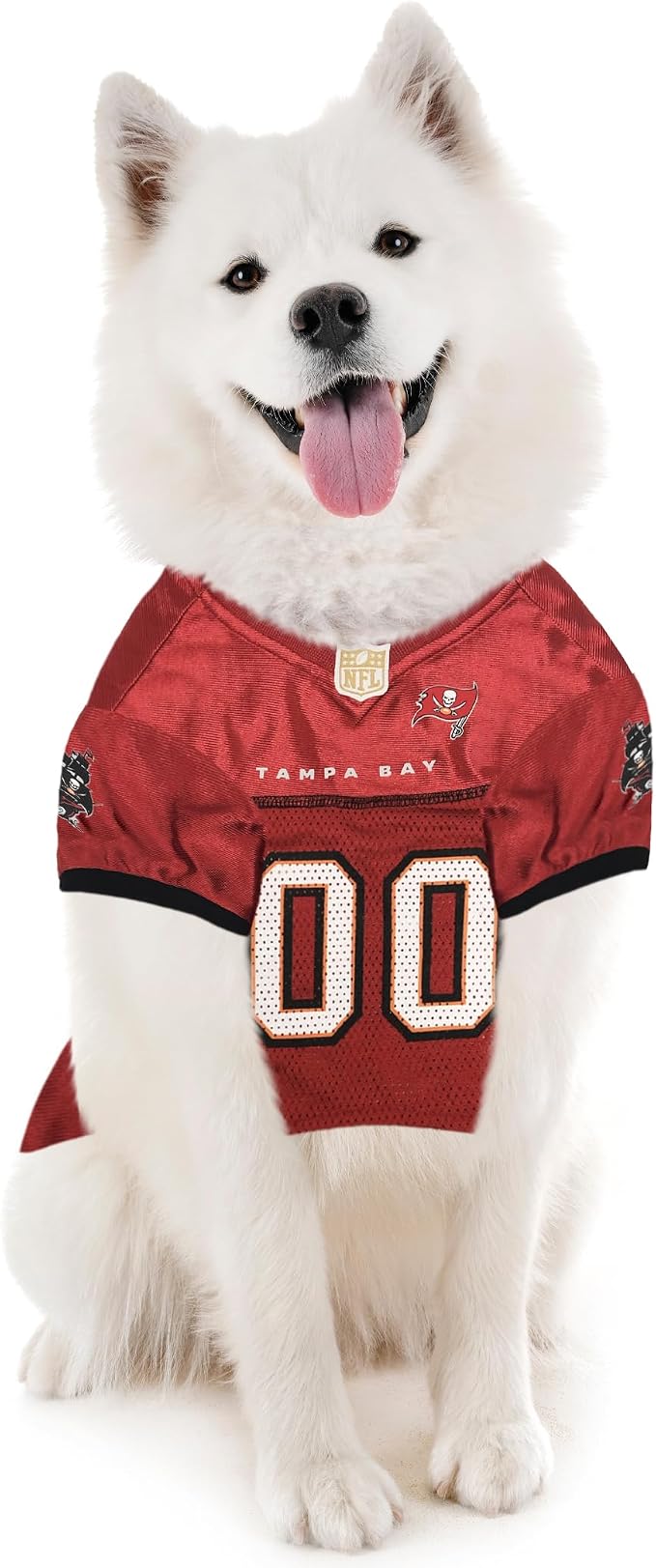 Pets First NFL Tampa Bay Buccaneers Dog Jersey, Size X-Large, Football Shirt Costume for Pet, Dog Sports T-Shirt, NFL Team Clothing for Cats, Licensed Pet Apparel Available in 7 Sizes and 32 Teams