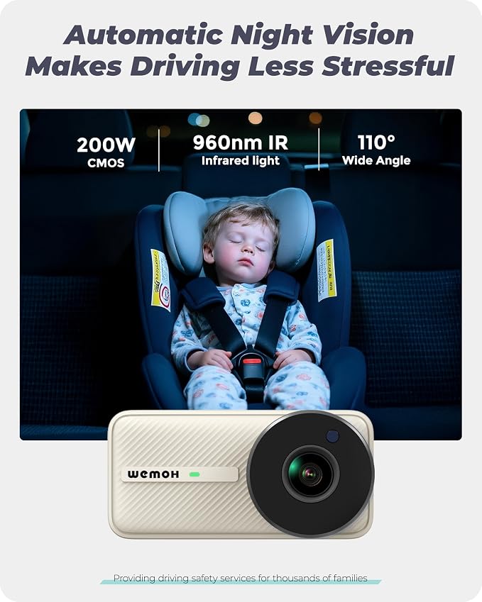 NO.1 Magnetic Double Car Camera for 2 Baby with 5" 1080P IPS Monitor