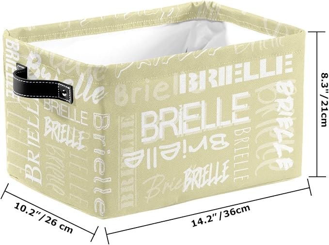 Personalized Storage Bins with Name Custom Kids Storage Basket Cubes Organizer with Handles for Organizing Boys and Girls Toys Shelf Closet Nursery Baskets Boxes, 1 Pack