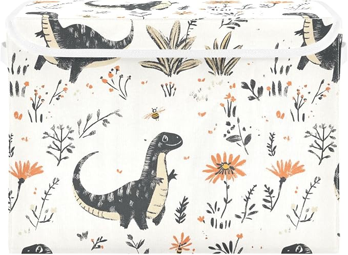 Beauty Dinosaurs Storage Bins Storage And Organization With Handle for Sheet Small Spaces