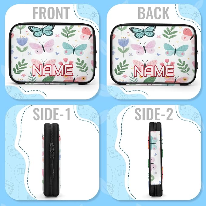 Custom Electronics Organizer Pastel Butterfly Travel Cable Pouch Large Tech Accessories Case Waterproof Cord Storage Bag for Power Bank Charger Phone Earphone
