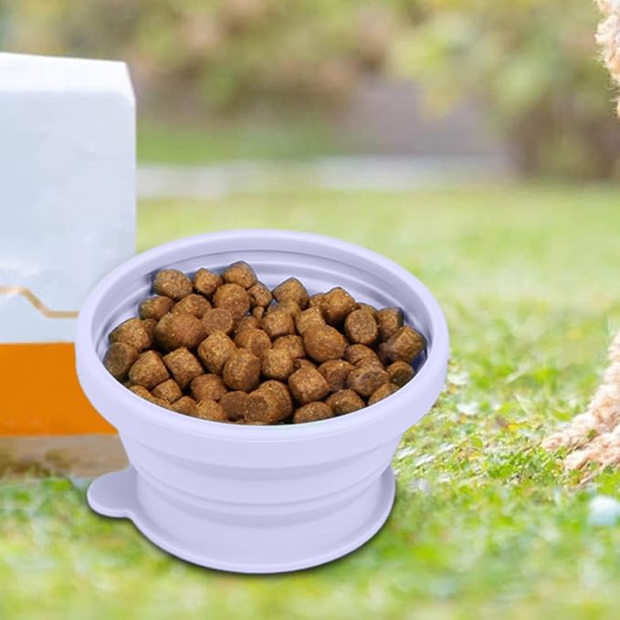 Dog Water Bowl - Portable Pet Dish, Food Storage, Travel Feeding Accessory | Pet Travel Bowl - On The Go Feeding for Dogs | Lightweight Fabric, Water Container, Food Storage Pouch for Trips