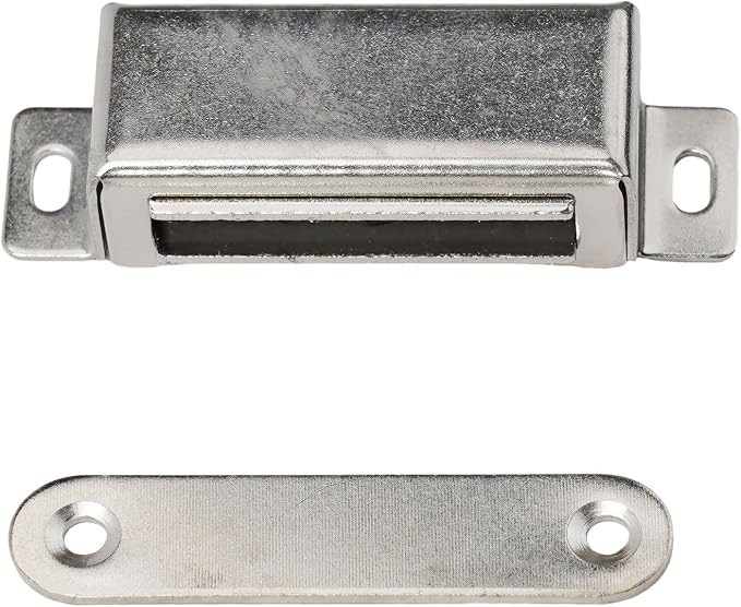 304 Stainless Steel Magnetic Cabinet Latch with 40kg Pull Force, Door Catch for Kitchen Bathroom and RV Use(L)