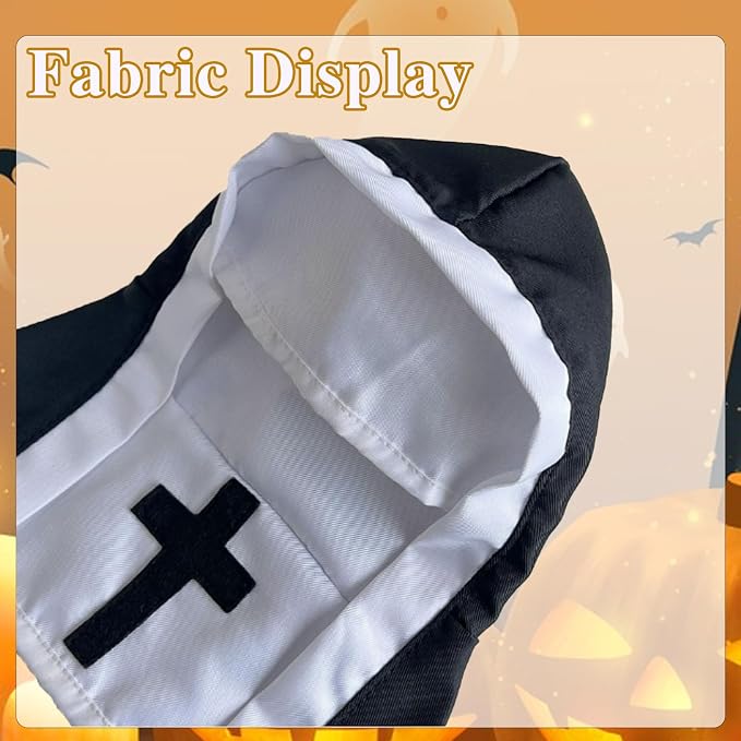 Pet Cat Dog Nun Costume: Cloak Outfit Small Cat Dog Halloween Cosplay Outfit Costume Nun for Small Dogs Puppy Dress Up Pets Apparel Holiday Party Clothes