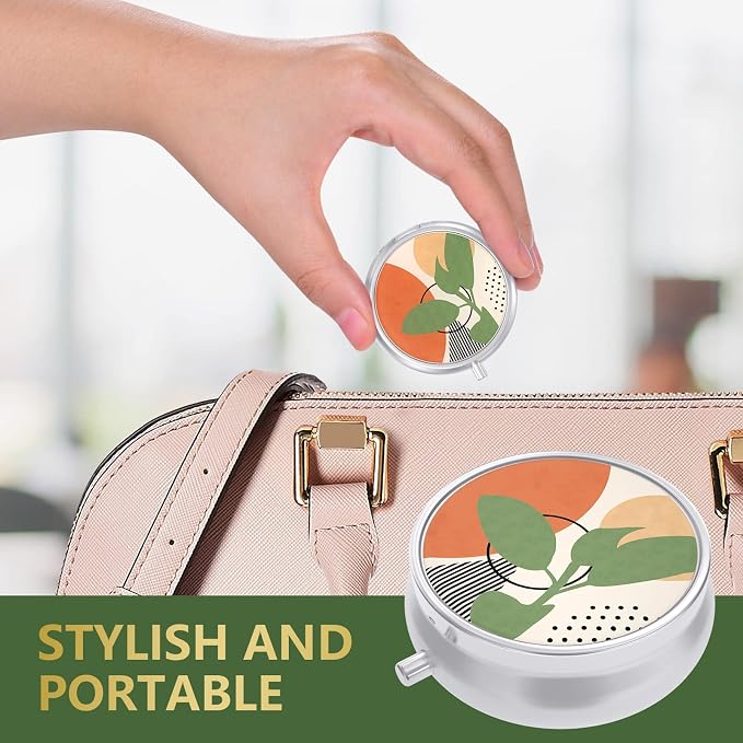 Pill Box, Small Pill Case for Purse & Pocket, Travel Medicine Organizer | Cute Travel Medicine Organizer, Portable Medicine Container Holder to Hold Vitamins, Medication, Fish Oil & Supplement