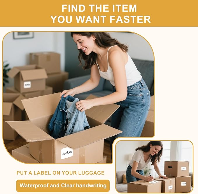 160 Pcs Storage Bin Labels with Marker, Removable No Residue Tear Resistant Matte White Blank Labels, Three Sizes for Home School Business Organization (3 Sizes)