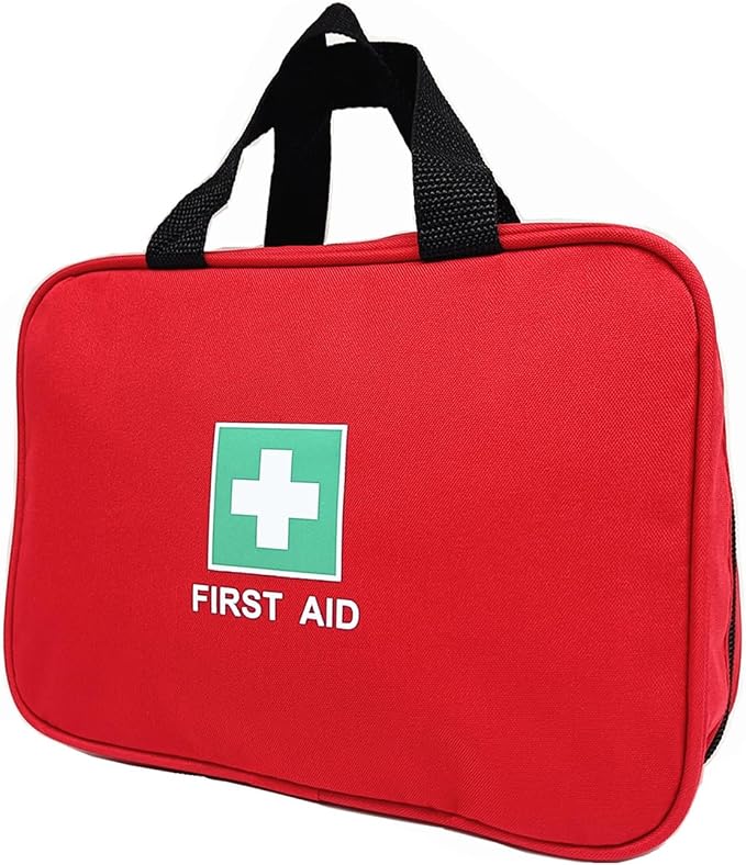 First Aid Bag Empty Medical Bags Travel Rescue Pouch First Responder Storage Compact Survival Medicine Bag for Car Home Office Kitchen Sport Outdoors Field Trips (Red)