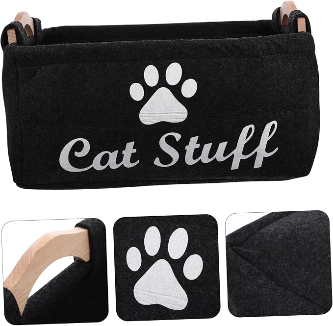 Luxury Felt Storage Box Pet Toy Storage Puppy Toy Basket Bin Sundries Basket Home Decor Elegant Organizer