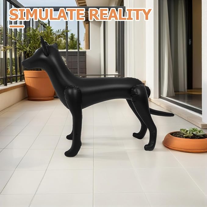 GALPADA Inflatable Dog Mannequin Display Stand Pet Clothes Showcase 2pcs Lightweight and Waterproof PVC Model Dog Rack Black for Pet Clothing for Store Counters and Parties