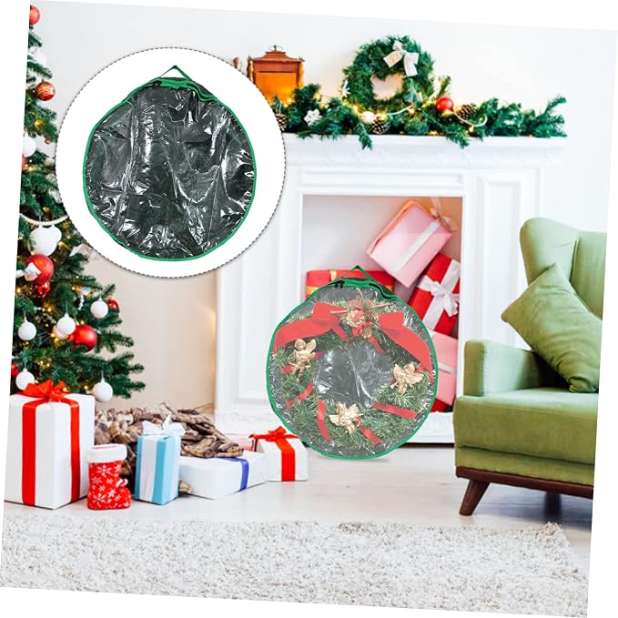 NOLITOY 1pc Christmas Wreath Storage Bag Window Packing Container for Holiday Decorations and Supplies for Organizing Seasonal Decor