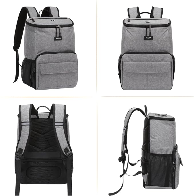 MOSISO Dog Travel Bag Backpack, Airline Approved Pet Organizer Daypack | Multi-Pockets Pet Supplies Storage Backpack with 2 Dog Food Baskets for Traveling Weekend Away, Grey
