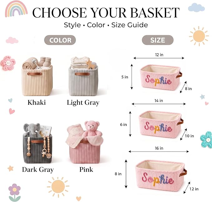 Personalized Dog Toy Basket with Name, Custom Pet Toy Storage Basket for Dogs and Cats, Handmade Puppy Toy Bin for Toys, Leashes, Treats, Blankets, New Puppy Gift