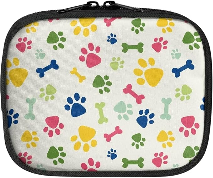 Cute Dog Paws First Aid Kit for Home Portable Pet Emergency Kit Travel Pet First Aid Kit Bag for Dogs Cute Medicine Bag First Aid Pouch with Zipper