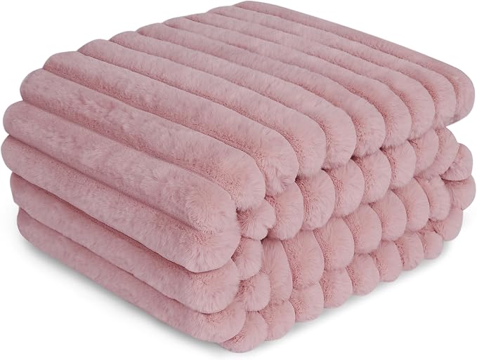 Waterproof Pet Blanket for Large Dogs & Cats - Reversible Calming Plush, Washable Furniture Cover for Couch, Bed, Car Seat, Blocks Leaks, Stains & Pet Fur (Pink, 30"x40")