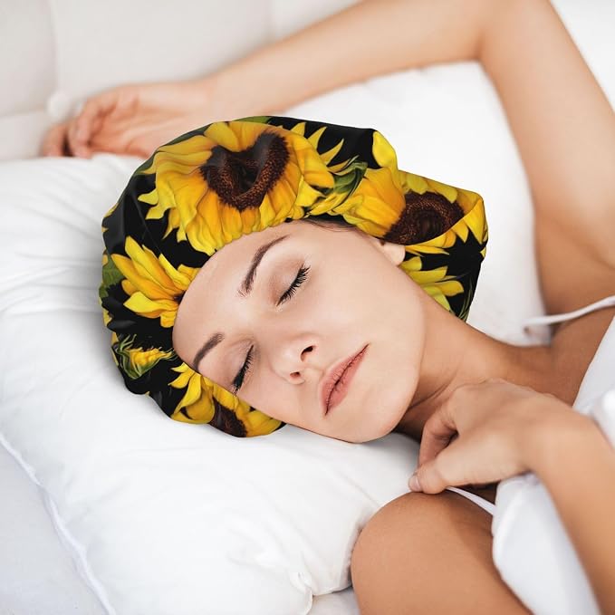 Adjustable Silk Satin Night Cap Women's Men's Sleep Cap