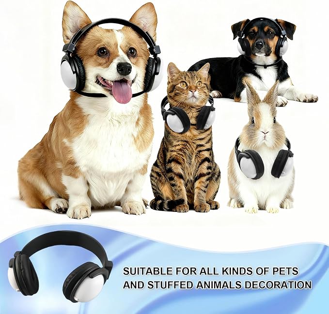 Olyre Pet Headphones for Small Dogs Cats, Adjustable Decorative Neckwear