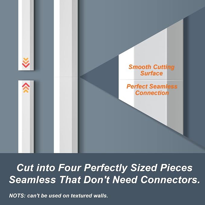 PVC Cord Hider Cable Management Wall, 62.8in TV Cable Hider | Paintable Cable Concealer for Wall Mounted TV, Cable Raceway Grey Wire Hider, Wall Wire Covers for Cords, L15.7inW1.2H0.59in