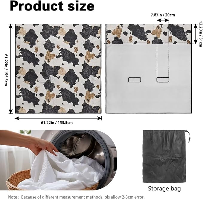Renewold Back Seat Cover for Car Trucks Van SUV Sedan Rear Bench Towel Seat Covers for Dog in Car Automotive Backseat Mat After Swimming Hiking Gym Camping Blanket Yoga Pad Black Brown Cow Print