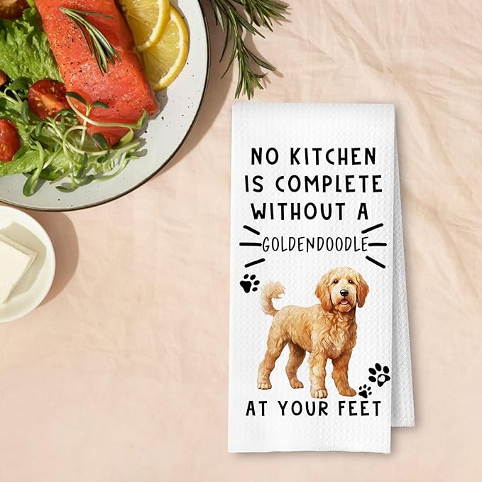 Goldendoodle Dog Kitchen Towels, Golden Doodle Gifts for Women Dish Tea Towels for Kitchen Decor, Goldendoodle Dog Lovers Mom Gifts Decorative Hand Towel, 16x24 Inches