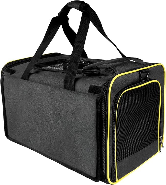 GAPZER Cat Carrier for Large Cats 20 lbs+ Soft Pet Kennel Bag for Small Dog | Privacy Protection Big Kitten Car Travel Cloth Carry Bag up to 20 lbs, Small Animal Portable Mesh Kennel Cage for Vet Visits