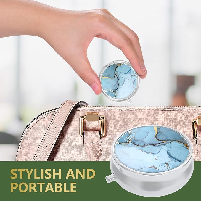 Pill Box, Small Pill Case for Purse & Pocket, Travel Medicine Organizer | Cute Travel Medicine Organizer, Portable Medicine Container Holder to Hold Vitamins, Medication, Fish Oil & Supplement