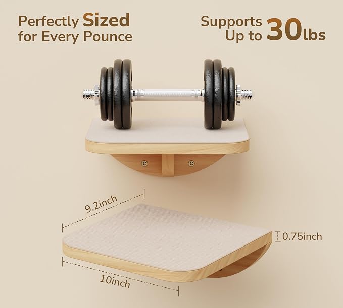Cat Wall Shelves with Sisal Pads, 4-Piece Wooden Cats Furniture Set with Cat Window Perch, Flat Shelf & Sisal-Clad Steps for Climbing and Scratching