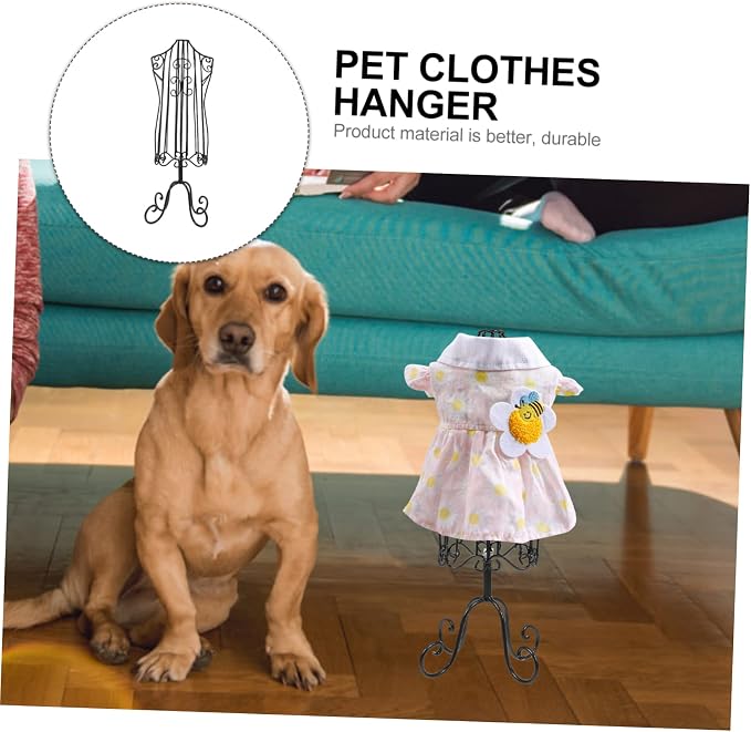 Cabilock Iron Pet Mannequin Body Display Stand for Dog and Cat Clothes Garment Rack for Pet Apparel Storage and Fashion Showcase Lightweight and Portable Form Holder