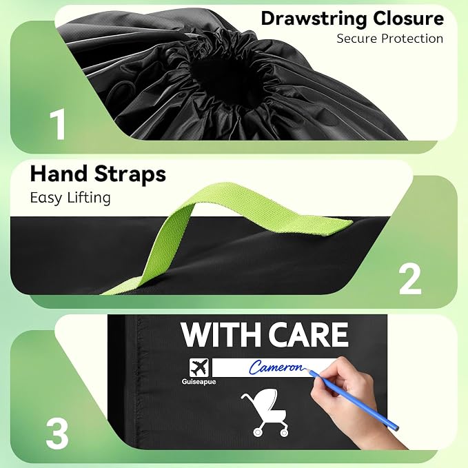 Umbrella Strollers Bag for Airplane, Stroller Travel Bag 42"H x 12"W x 12"D | Stroller Cover Accessories Fit Most Single Umbrella Baby Strollers, Baby Shower Gifts, Flying Essentials Gate Baggage Check