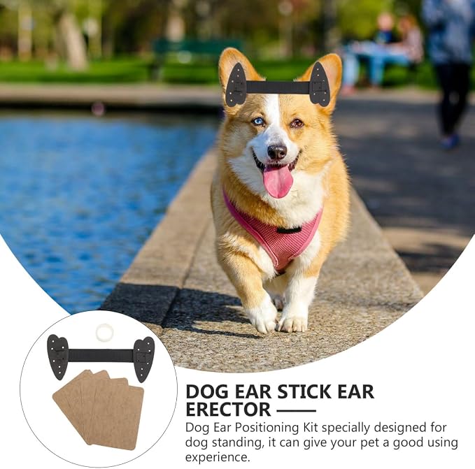 ORFOFE Dog Ear Posting Kit Puppy Ear Support Tape for Doberman Dog Standing Tape Pet and Positioning Stickers for Medium Large Dogs 3.54 X 1.57 in