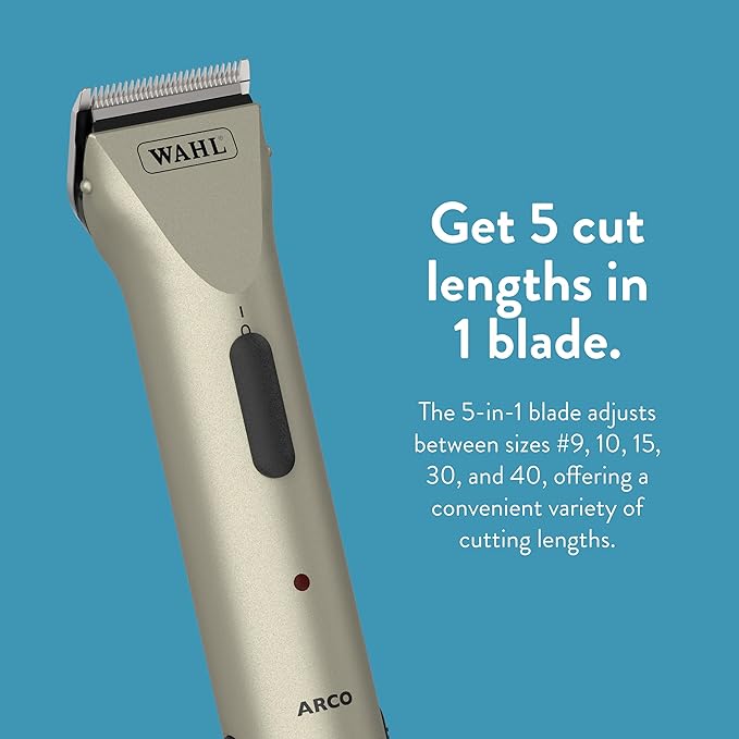 Wahl Professional Animal Arco Equine Horse Cordless Clipper Kit, Champagne (8786-800)