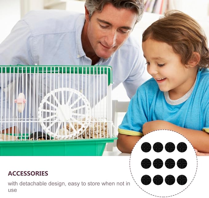 12Pcs Plastic PET Cage Connectors Securely Join Panels Black | Reusable Buckles for Enclosures, Sturdy Fixing Accessories, Portable Household Set, 12 Piece Pack