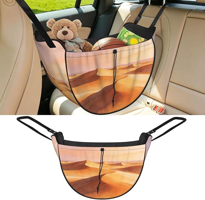 Desert Wash Car Seat Organizer-Backseat Storage Bag for Travel | Waterproof Durable. Holds Snacks Gear Essentials. Fits Most Cars.