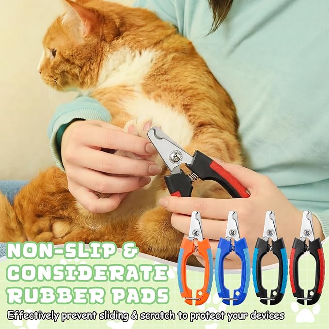 9 Pcs Small Dog Nail Clippers Bulk with Safety Guard to Avoid Over-Cutting Pet Nail Claw Grooming Pet Cutter Toenail Trimmer for Small Medium Dogs Nails Home Grooming (Plain)