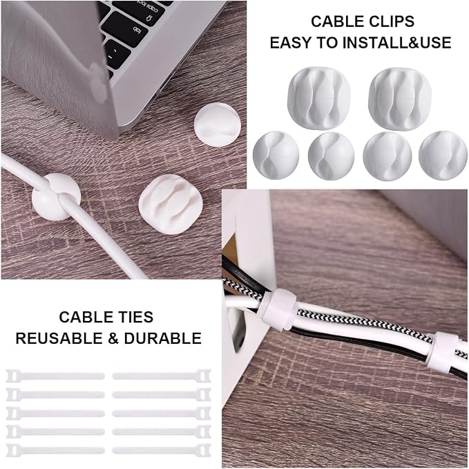 Tuwechen Cable Management Box, 2 Pack Cable Organizer for Surge Protector